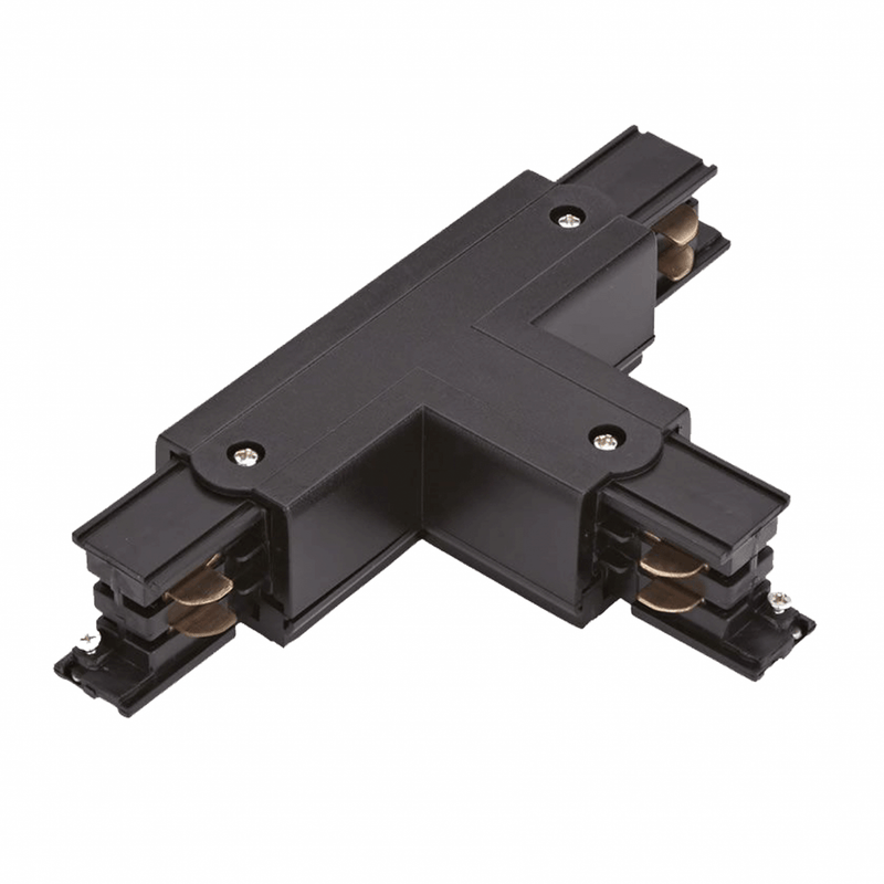 T-VORM CONNECTOR RIGHT-1 voor 3-Fase Railsysteem – Zwart MDRLED®